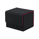 Horizontal Leather Game Card Deck Case Box-Black&Red