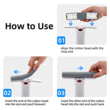 Mini Cleaning Mop with 2 Sponges-White