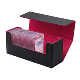 Magnetic Leather Game Card Deck Case-Black&Red(HK-X017)