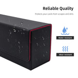 Magnetic Leather Game Card Deck Case-Black&Red(HK-X017)