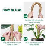 7MM Width Bendable Coir Pole for Climbing Plants Growth(120cm)