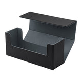 Magnetic Leather Game Card Deck Case-Black&Gray(HK-X017)