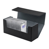 Magnetic Leather Game Card Deck Case-Black&Gray(HK-X017)
