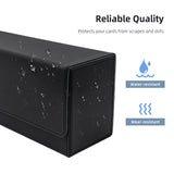 Magnetic Leather Game Card Deck Case-Black&Gray(HK-X017)