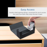 Magnetic Leather Game Card Deck Case-Black&Gray(HK-X017)