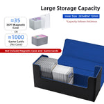 Magnetic Leather Game Card Deck Case-Black&Blue(HK-X017)
