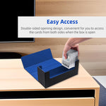 Magnetic Leather Game Card Deck Case-Black&Blue(HK-X017)