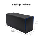 Magnetic Leather Game Card Deck Case-Black&Blue(HK-X017)