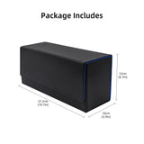 Magnetic Leather Game Card Deck Case-Black&Blue(HK-X017)
