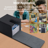 Vertical Leather Game Card Deck Case Box-Black&Gray(HK-X04)