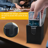 Vertical Leather Game Card Deck Case Box-Black&Gray(HK-X04)