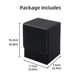 Vertical Leather Game Card Deck Case Box-Black&Gray(HK-X04)