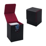 Vertical Leather Game Card Deck Case Box-Black&Red(HK-X04)