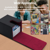 Vertical Leather Game Card Deck Case Box-Black&Red(HK-X04)