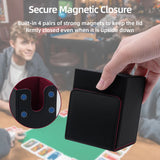 Vertical Leather Game Card Deck Case Box-Black&Red(HK-X04)
