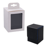 Vertical Leather Game Card Deck Case Box-Black&Blue(HK-X04)