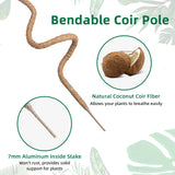 7MM Width Bendable Coir Pole for Climbing Plants Growth(160cm)