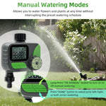 2 Zone Water Timer for Garden Hose-Green(US Plug)