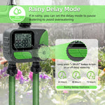 2 Zone Water Timer for Garden Hose-Green(US Plug)