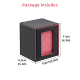 Vertical Leather Game Card Deck Case Box with Display Window-Red Peach(HK-X050)