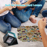 Vertical Leather Game Card Deck Case Box with Display Window-Light Blue(HK-X050)