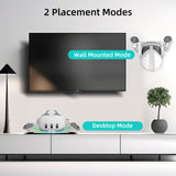 Mcbazel VR Headset Wall Charging Station for Quest 3 with 7 Colors Breathable Light, Magnetic Quick Charging Stand for Quest 3 Only Headset - White