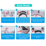 Mcbazel VR Headset Wall Charging Station for Quest 3 with 7 Colors Breathable Light, Magnetic Quick Charging Stand for Quest 3 Only Headset - White