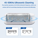 Ultrasonic Cleaning Machine for Jewelry/Sunglasses-EU Plug White(GS350)