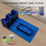 PU Leather Double Grid Game Card Display Box - Blue and Black(HK-X53)