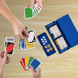 PU Leather Double Grid Game Card Display Box - Blue and Black(HK-X53)