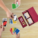 PU Leather Double Grid Game Card Display Box - Red and Black(HK-X53)