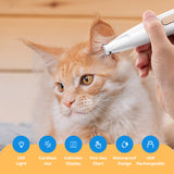 Waterproof Paw Hair Trimmer with LED Light for Dogs and Cats