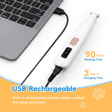 Waterproof Paw Hair Trimmer with LED Light for Dogs and Cats