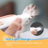 Waterproof Paw Hair Trimmer with LED Light for Dogs and Cats