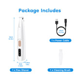Waterproof Paw Hair Trimmer with LED Light for Dogs and Cats