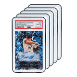 Mcbazel 5 Pack Graded Card Slab Case for Standard PSA, Stackable Gloss Finish Transparent Display Sleeve Protectors - Black, 35PT
