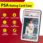 Mcbazel 5 Pack Graded Card Slab Case for Standard PSA, Stackable Gloss Finish Transparent Display Sleeve Protectors - Black, 35PT