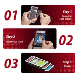 Mcbazel 5 Pack Graded Card Slab Case for Standard PSA, Stackable Gloss Finish Transparent Display Sleeve Protectors - Black, 35PT
