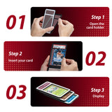 Mcbazel 5 Pack Graded Card Slab Case for Standard PSA, Stackable Gloss Finish Transparent Display Sleeve Protectors - Black, 35PT