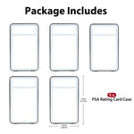 Mcbazel 5 Pack Graded Card Slab Case for Standard PSA, Stackable Gloss Finish Transparent Display Sleeve Protectors - Black, 35PT