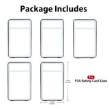 Mcbazel 5 Pack Graded Card Slab Case for Standard PSA, Stackable Gloss Finish Transparent Display Sleeve Protectors - Black, 35PT