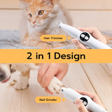Mcbazel 2-in-1 Pet Shaver&Nail Driller-White(P1)