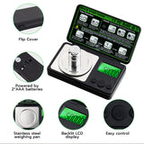 Mcbazel Mini, High-Precision 50g/0.001g, Electronic Scale with LCD Green Light Display Screen - Black