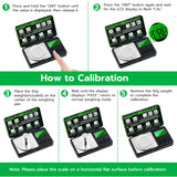 Mcbazel Mini, High-Precision 50g/0.001g, Electronic Scale with LCD Green Light Display Screen - Black