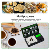 Mcbazel Mini, High-Precision 50g/0.001g, Electronic Scale with LCD Green Light Display Screen - Black