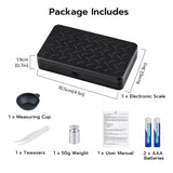 Mcbazel Mini, High-Precision 50g/0.001g, Electronic Scale with LCD Green Light Display Screen - Black