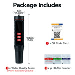 Mcbazel 7 in 1 Upgraded TDS/EC/S.G Water Quality Test Pen with PH Buffer Powder-Black
