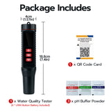 Mcbazel 7 in 1 Upgraded TDS/EC/S.G Water Quality Test Pen with PH Buffer Powder-Black