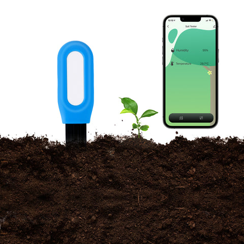 Mcbazel Soil Moisture and Temperature Tester - Blue&Black