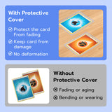 Mcbazel 100 Pcs Transparent Game Card Plastic Hard Protective Cover Case with Protective Film(35PT-Blue Ray)